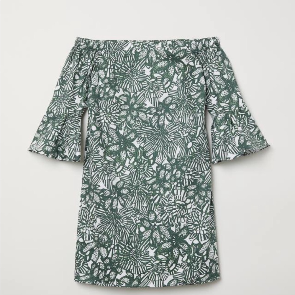 H&M womens off the shoulder shift dress